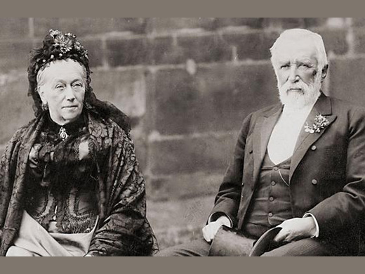 Eugen and Octavie von Boch at their golden wedding in 1892, they were the direct uncle and aunt of Anna and Eugene Boch and the great grandparents of the grandfather of the editor of this website Eugen and Octavie von Boch